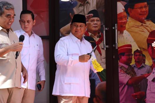 Resmikan Kantor Pemenangan, Prabowo: Kita Terbuka dan Siap Bekerja Sama dengan Siapapun